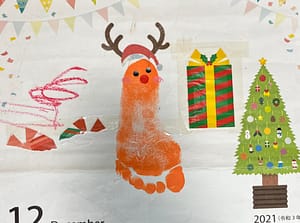 12月の足形アート